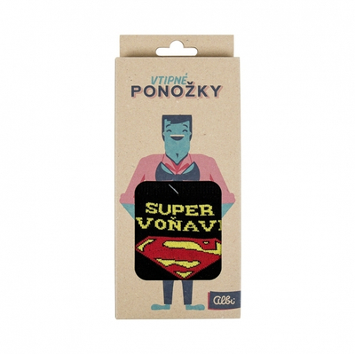 Çorape Albi - të zeza Superman