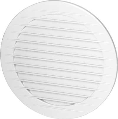 Grilë rrumbullake ventilimi me rrjetë, Ø100 mm, ABS, e bardhë
