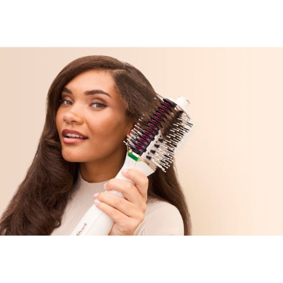 Furçë tharëse flokësh Shark Smoothing Brush, 900W, rrotulluese, argjendtë