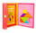 Lodër puzzle tangram magnetik, 7 pjesë druri, libër edukativ, shumëngjyrëshe