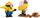 Lodër Minions me makinë banane, 4 figurina, shumëngjyrëshe