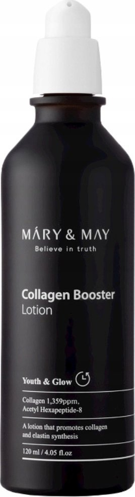 Locion fytyre Mary &amp; May Collagen Booster, 120ml, për elasticitet lëkure