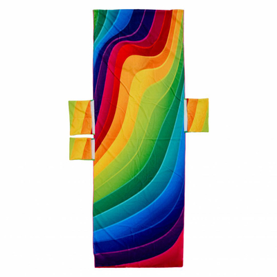 Peshqir karrige plazhi Rainbow, 74x207 cm, shumëngjyrësh