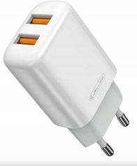 Karikues muri Jellico EU02, 12W, 2x USB 2.4A, i bardhë