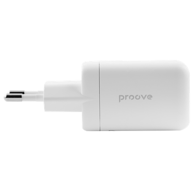 Karikues muri Proove Silicone Power, 40W, me 2×Type-C, i bardhë