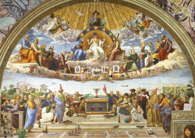 Puzzle Schmidt Spiele Disputation of the Holy Sacrament 2024, 1000 copë, me shumë ngjyra