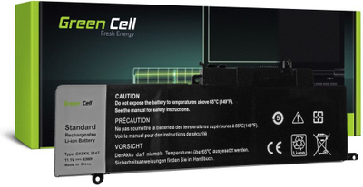 Bateri për laptop Green Cell, 3850mAh, e zezë