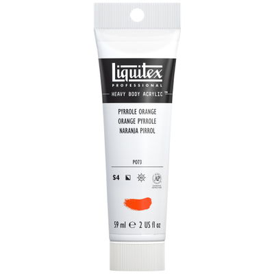 Bojë akrilike Liquitex Heavy Body Pyrrole Orange 323, 59ml, portokalli e fortë e ndezur