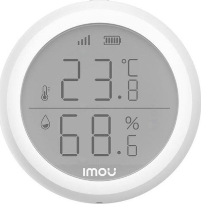 Senzor temperature dhe lagështie IMOU, Zigbee, jetëgjatësi baterie mbi 1 vit, i bardhë