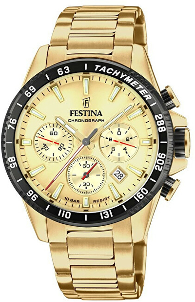 Orë dore për meshkuj Festina Timeless Chrono hFE4056, e artë