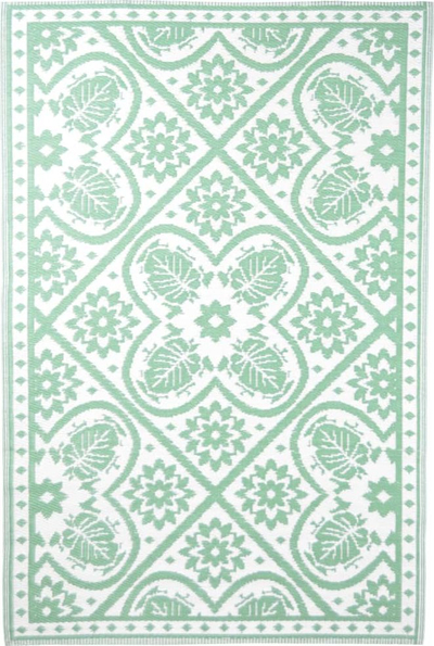 Tapet Esschert Design, 182 x 122 cm, jeshil me të bardhë