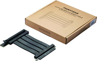 Kabllo riser PCIe Phanteks Gen 4.0, 150mm, adapter 90°, e zezë