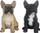 Set me figurina dekorative Esschert Design French Bulldog, 2 copë, gjatësi 30 cm, ngjyra të përziera