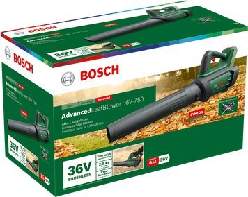Здувувач за градина Bosch AdvancedLeafBlower 36V 750, без кабел, 1x2.0Ah, зелена