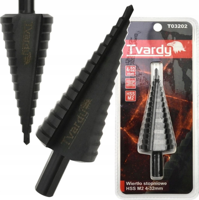 Freza shkallore Tvardy T03202, HSS M2, 4-32 mm