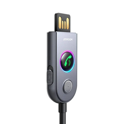 Marrës transmetues Bluetooth për veturë Joyroom JR-CB6, BT 5.3, USB AUX, gri