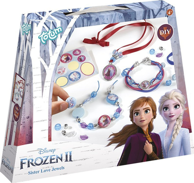 Set bizhuterish DIY Totum Disney Frozen II Sister Love Jewels, për kalamaj 4+, shumëngjyrësh