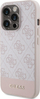 Kapak telefoni Guess 4G Stripe për iPhone 15 Pro 6.1", TPU, lëkurë eco, rozë