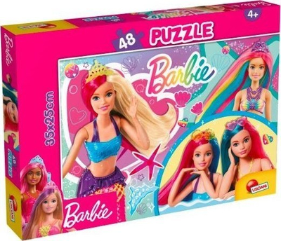Puzzle Lisciani Barbie M Plus 48 copa, 2 anësh, me ngjyra