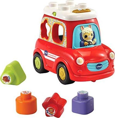 Makina lodër VTech Sorting Fun Car, edukative, me forma, e kuqe