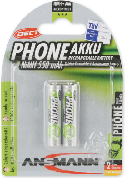 Bateri Telefonike Ansmann AAA / R03 550 mAh, 2 copë