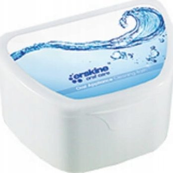 Кутија за забни протези Piksters Oral Appliance, со внатрешно сито, бела