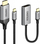 Set adapterësh USB-C në HDMI Choetech XCH, kabllo 2m, 4K 60Hz, gri