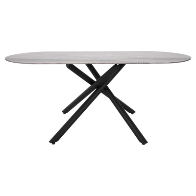 Tavolinë ngrënieje Prentis 180x90x76Hcm (HM9770.02), zezë