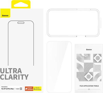 Mbrojtës ekrani xhami i kalit Baseus OS Diamond Series, për iPhone 14 Pro Max, transparent