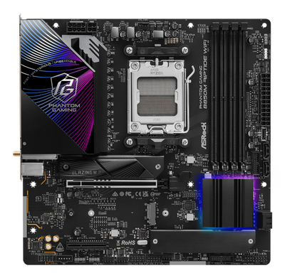 Pllakë amë Asrock Phantom Gaming B850M Riptide WiFi, Micro ATX, Socket AM5, e zezë