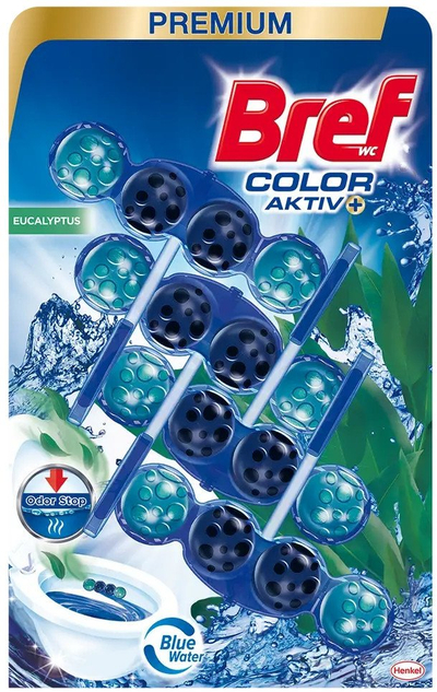 Bllok toalet Bref Color Eucalyptus, 3 x 50g, мирис на еукалиптус