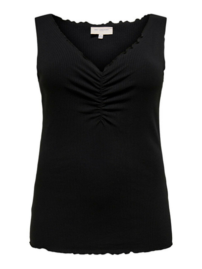 Maicë Only Carmakoma Carruffle Life 15206253, e zezë, 3XL-4XL