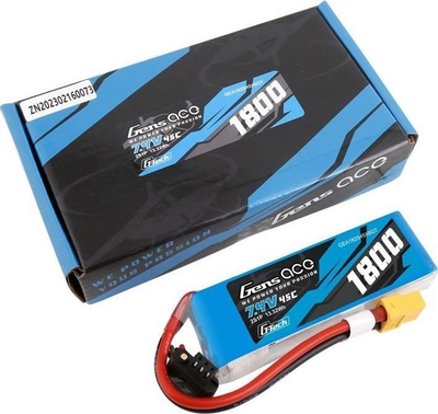 LiPo батерија GensAce G-Tech 2S, 1800mAh, 7.4V 45C, конектор XT60
