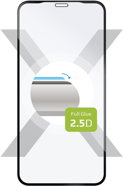 Xham mbrojtës Fixed për iPhone XR/11, ngjitje e plotë, i zi