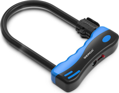 Bllokues biçiklete Gerda U-Lock Ultra 245/165S, 14mm çelik, me mbajtës, i zi