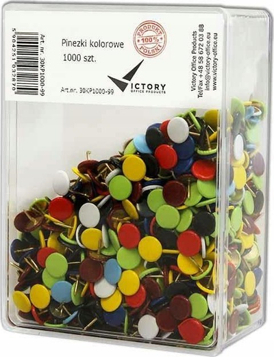 Kunja tapeti Victory Office Products 30KP1000-99, 1000 copë, shumëngjyrëshe