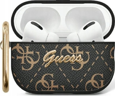 Mbulesë Guess GUA2PG4GPK për AirPods 1/2, me kapse, e zezë 4G