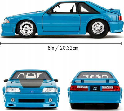 Maket makine Jada Toys Fast &amp; Furious 1989 Ford Mustang GT, metal, shkalla 1:24