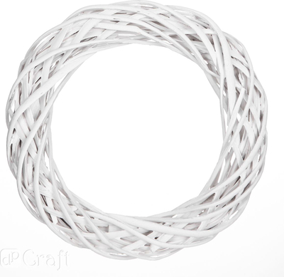 Dекоративен венец Dp Craft Wicker Wreath, 36 cm, бел