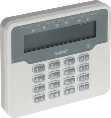 Tastierë alarmi Satel VERSA LCDR, me ekran LCD, pa tela, e bardhë