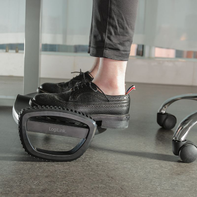 Mbajtëse këmbësh LogiLink Footrest Foot Rocker, ergonomike, e zezë