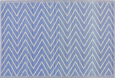 Tapet oborri BALOTRA Outdoor, 120 x 180 cm, me zig-zag, ngjyrë blu