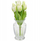 Buqetë artificiale Saska Gift Tulips Like Real, 7 copë, 31 cm, e bardhë