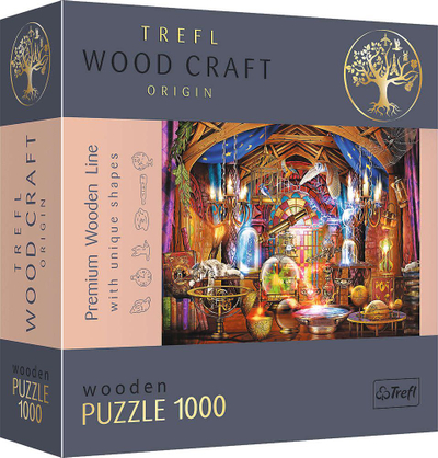 Puzzle druri Trefl Wood Craft Magical Chamber, 1000 copa, fantazi, shumëngjyrësh