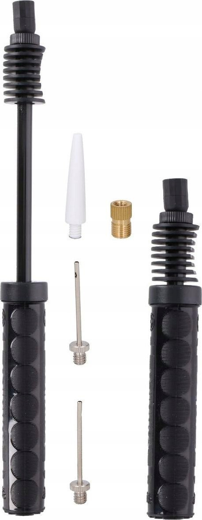 Pompe topash Dunlop Ball Pump 24cm, mekanizëm dyanshëm, me gjilpërë