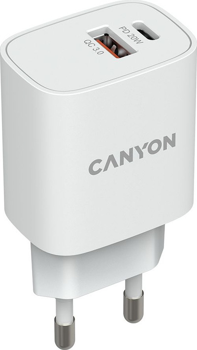 Karikues muri Canyon H-20, 20W PD USB-C, QC 3.0, i bardhë