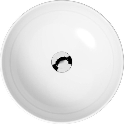 Lavaman mbi banak Cersanit Moduo, 40cm, qeramike, i bardhë