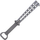 Hapëse shishesh Herbertz Butterfly, çelik inox AISI 420, stil balisong, krom