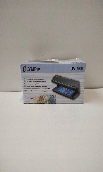 Detektor banknotash Olympia 947730115, verifikim autenticiteti, kompakt, gri