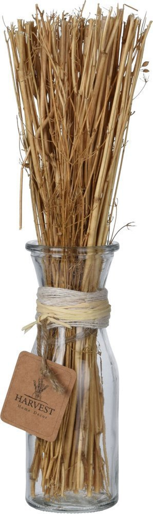 Vazo dekorative Harvest Ready Deco, barishte artificiale, qelq 32cm, ngjyrë natyrale
